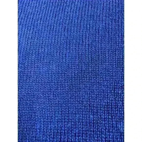 Extra Fine Merino Wool V Neck Sweater Blue Mens Size L Classic Preppy Turnbury - Picture 4 of 10